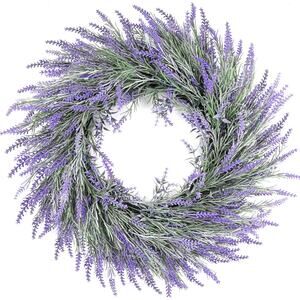 Summer Lavender Door Wreath, 20Inch Summer Front Door Wreath  All Seasons Wreath